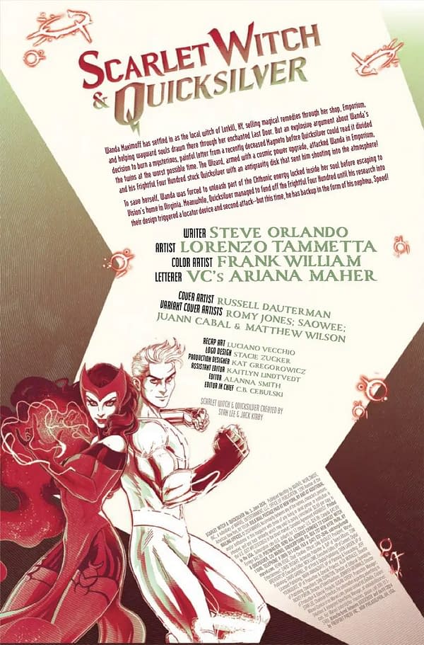 Interior preview page from SCARLET WITCH AND QUICKSILVER #3 RUSSELL DAUTERMAN COVER