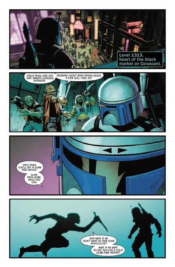 Interior preview page from STAR WARS: JANGO FETT #2 LEINIL YU COVER