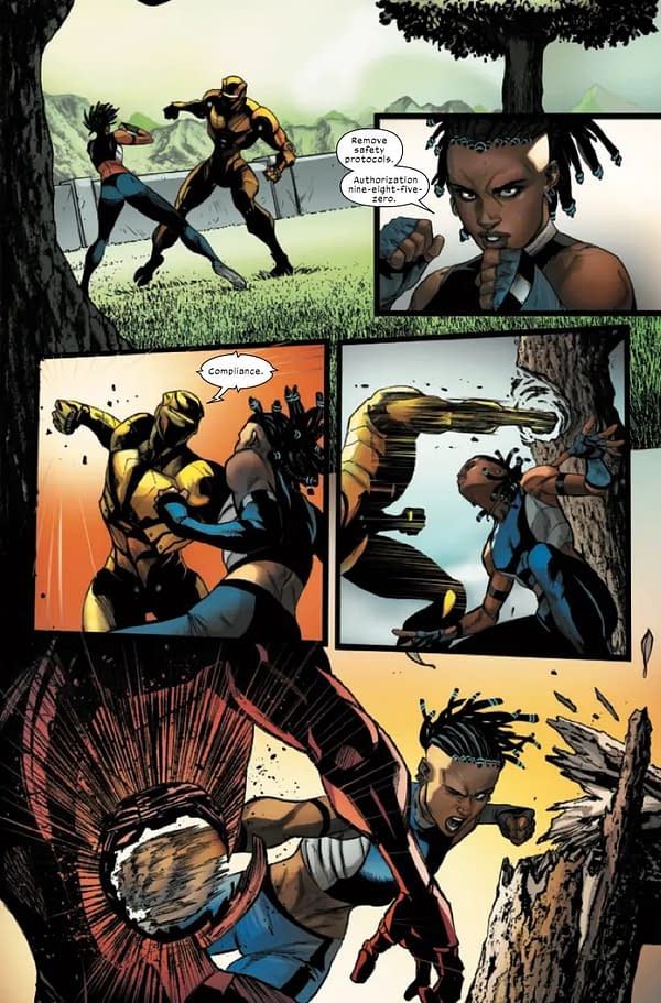 Interior preview page from ULTIMATE BLACK PANTHER #3 STEFANO CASELLI COVER
