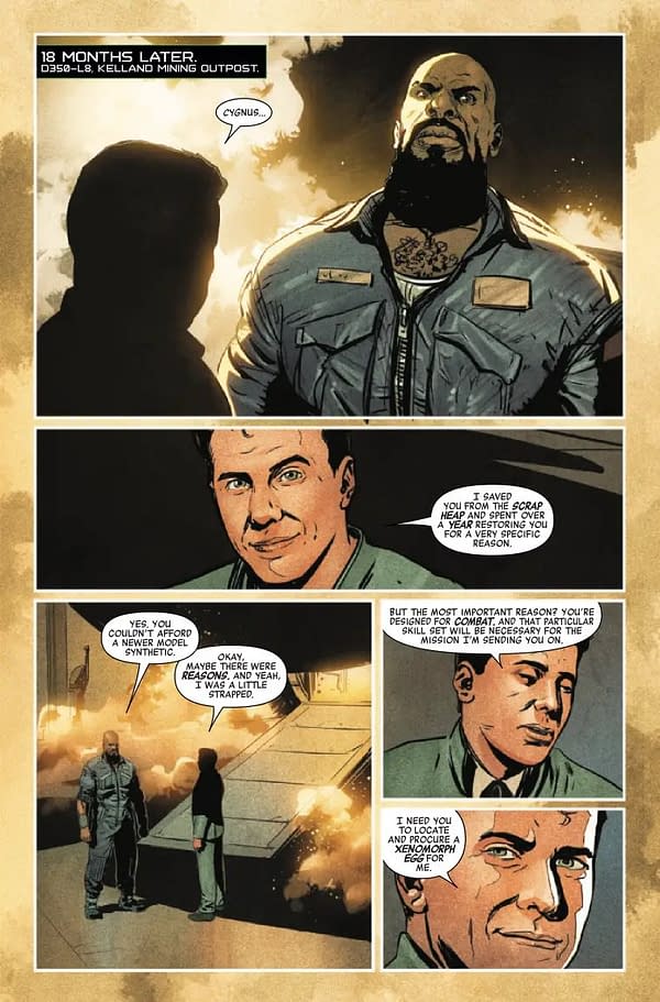 Interior preview page from ALIENS: WHAT IF #2 PHIL NOTO COVER