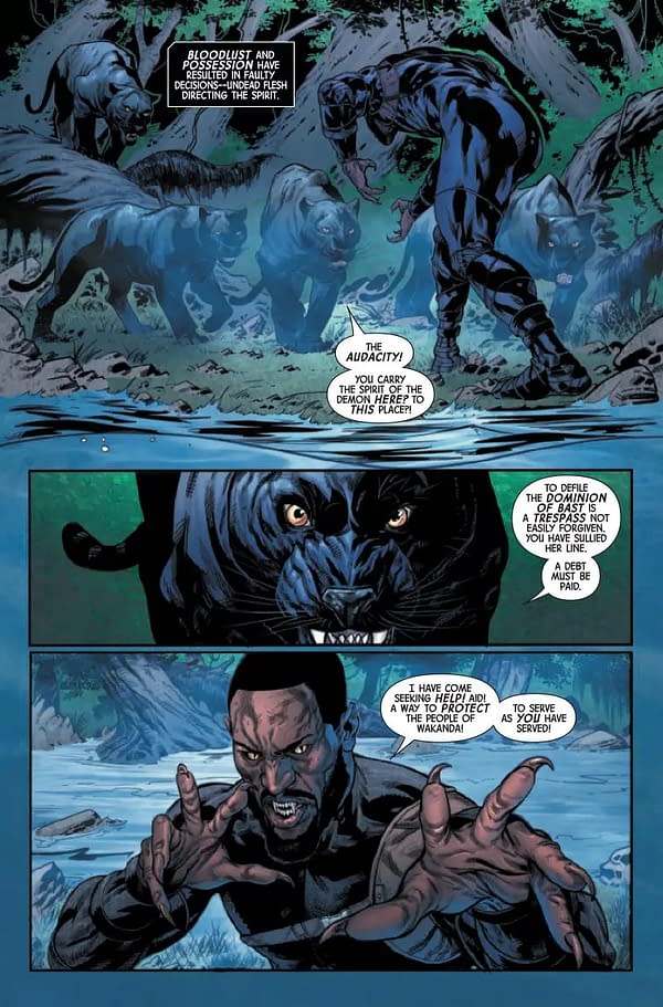 Interior preview page from BLACK PANTHER: BLOOD HUNT #1 ANDREA SORRENTINO COVER
