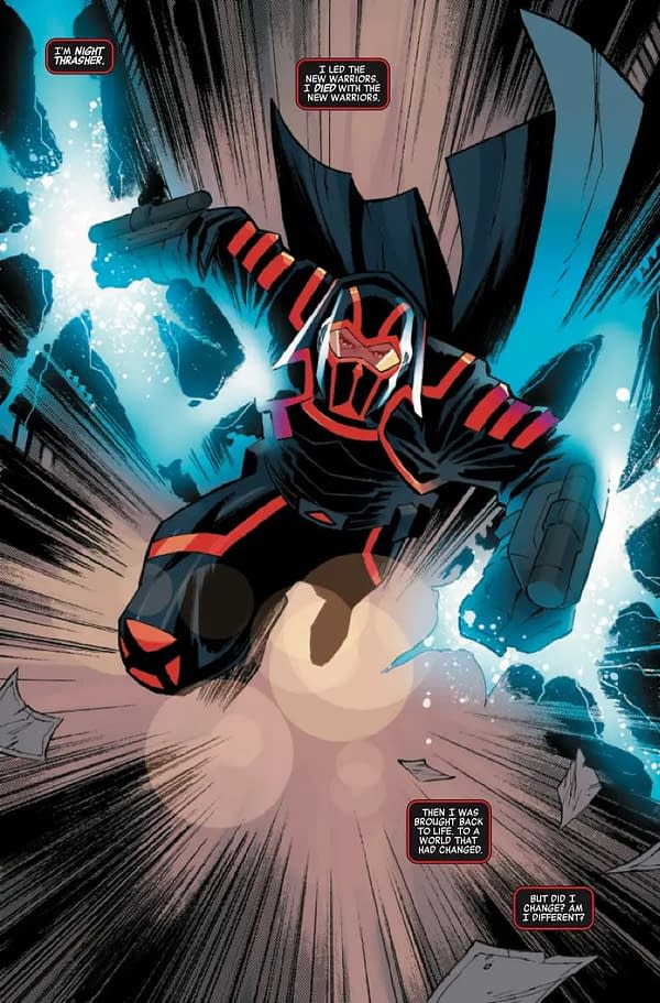 Interior preview page from NIGHT THRASHER #4 ALAN QUAH COVER