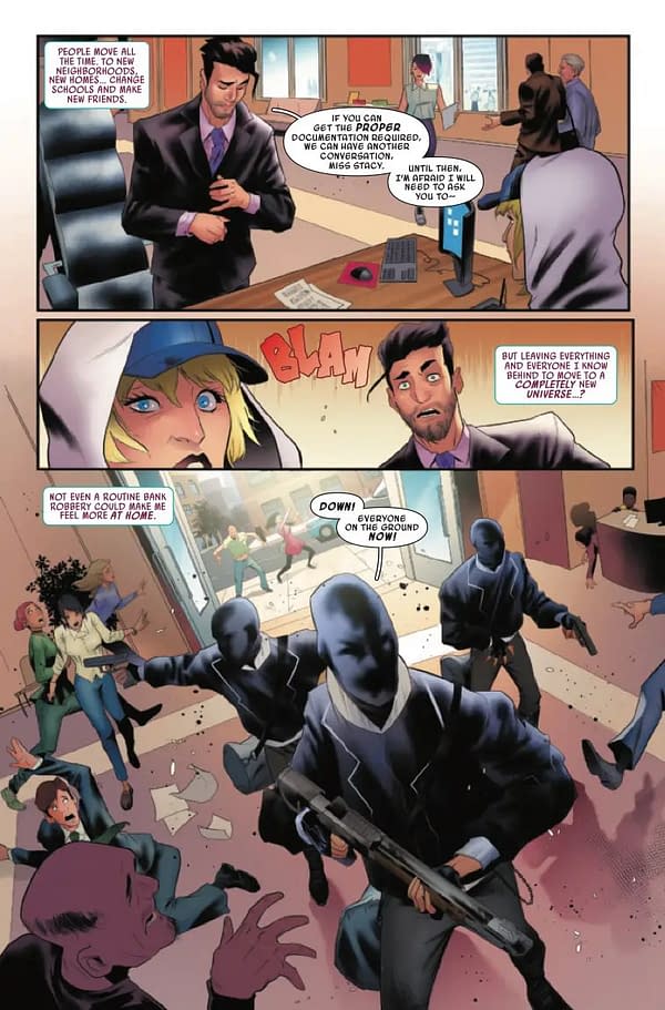 Interior preview page from SPIDER-GWEN: THE GHOST SPIDER #1 MARK BROOKS COVER