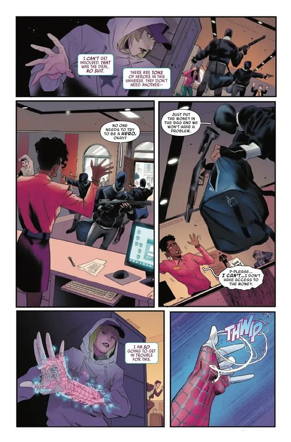 Interior preview page from SPIDER-GWEN: THE GHOST SPIDER #1 MARK BROOKS COVER