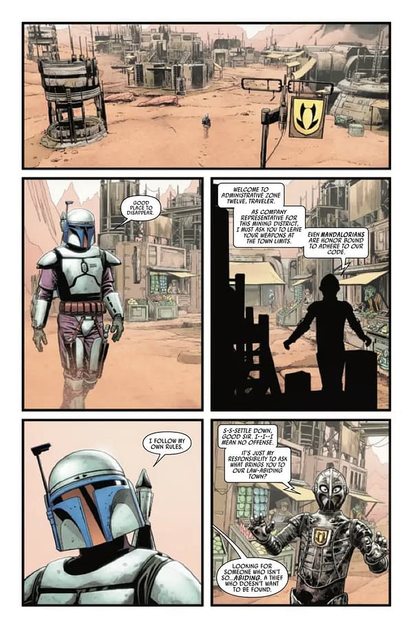 Interior preview page from STAR WARS: JANGO FETT #3 LEINIL YU COVER