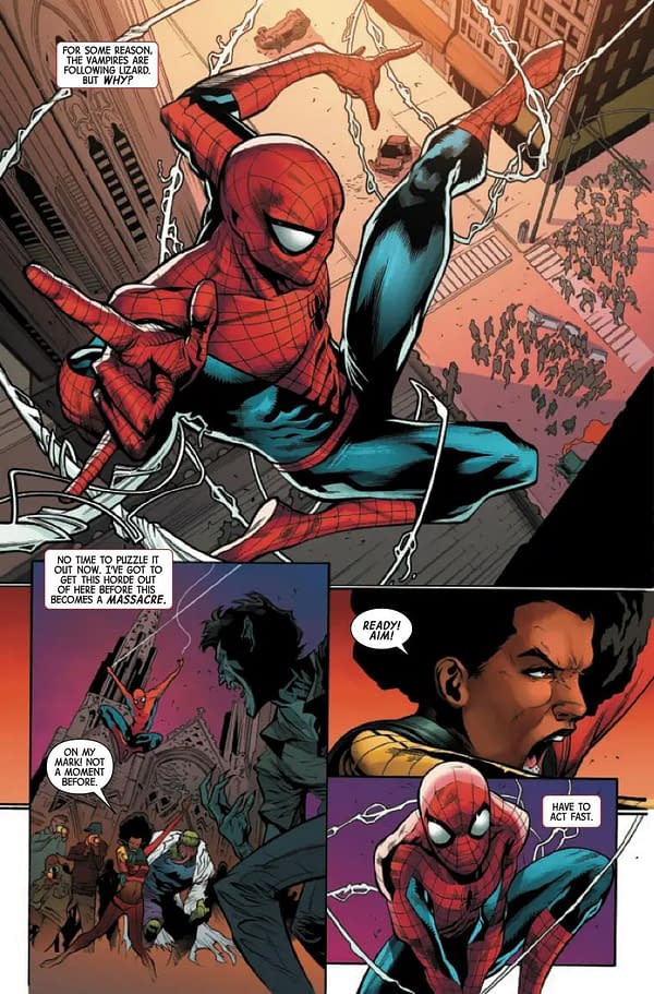 Interior preview page from AMAZING SPIDER-MAN: BLOOD HUNT #2 MARCELO FERREIRA COVER