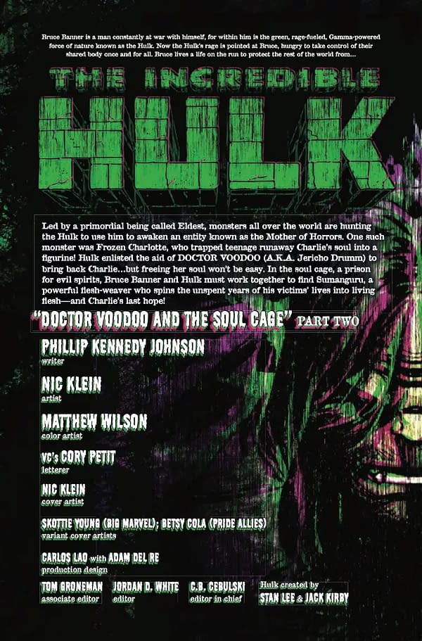 Interior preview page from INCREDIBLE HULK #13 NIC KLEIN COVER