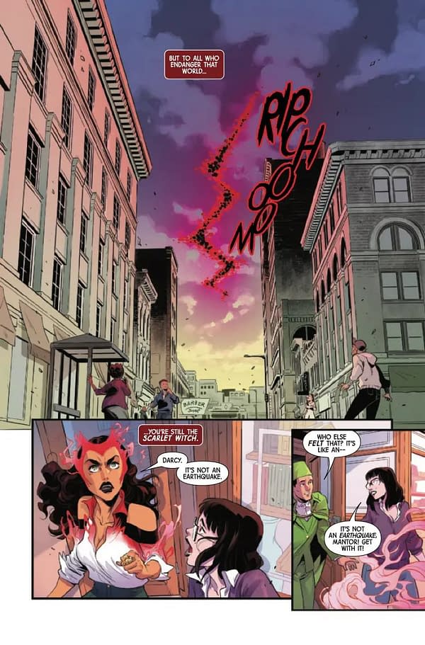 Interior preview page from SCARLET WITCH #1 RUSSELL DAUTERMAN COVER