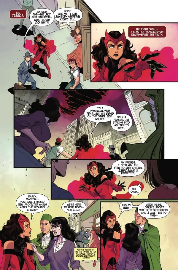 Interior preview page from SCARLET WITCH #1 RUSSELL DAUTERMAN COVER