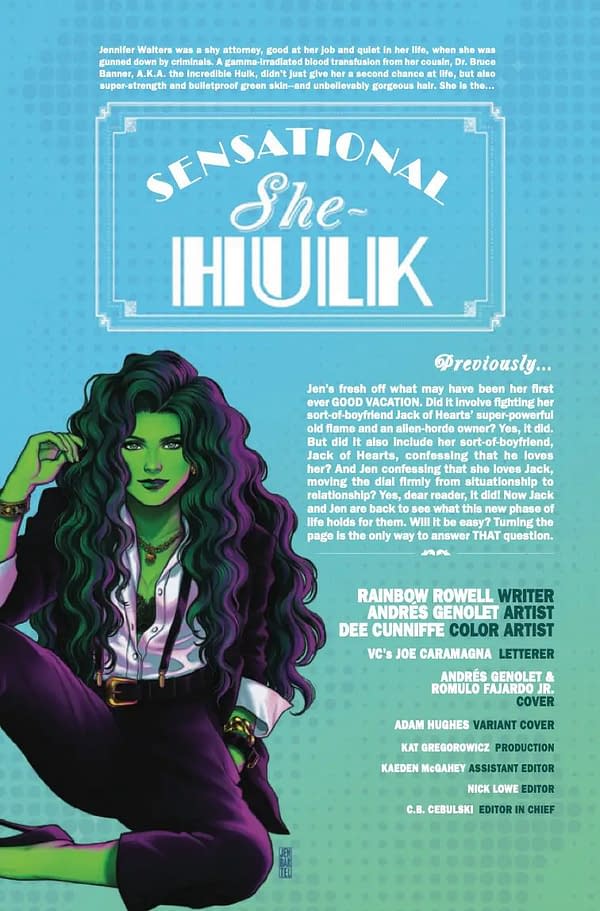 Interior preview page from SENSATIONAL SHE-HULK #9 ANDRES GENOLET COVER