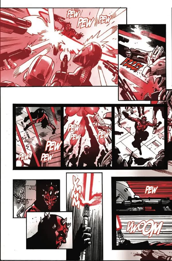 Interior preview page from STAR WARS: DARTH MAUL - BLACK WHITE AND RED #3 SARA PICHELLI COVER