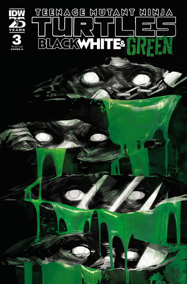 Cover image for TMNT: BLACK, WHITE, AND GREEN #3 JOCK COVER