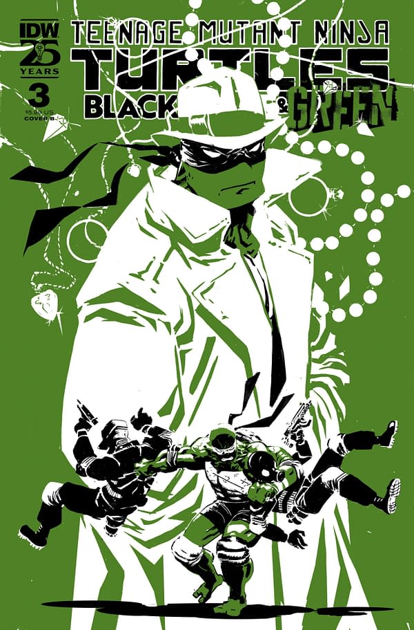 Cover image for Teenage Mutant Ninja Turtles: Black, White, and Green #3 Variant B (Rossmo)