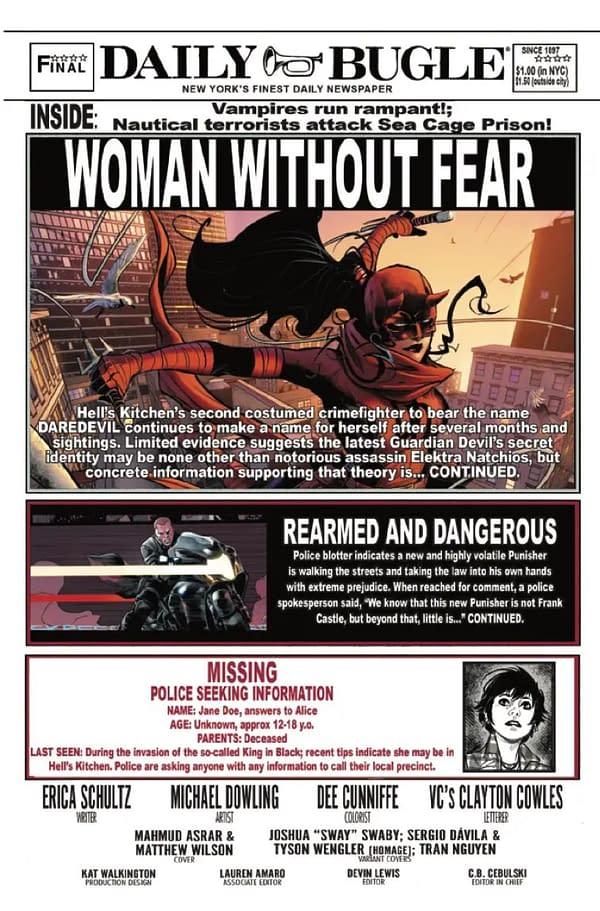 Interior preview page from DAREDEVIL: WOMAN WITHOUT FEAR #1 MAHMUD ASRAR COVER
