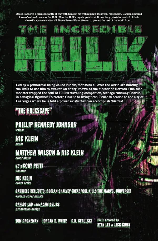 Interior preview page from INCREDIBLE HULK #14 NIC KLEIN COVER