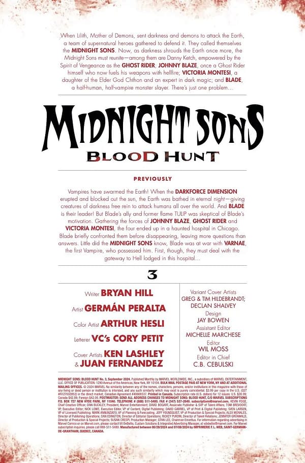 Interior preview page from MIDNIGHT SONS: BLOOD HUNT #3 KEN LASHLEY COVER