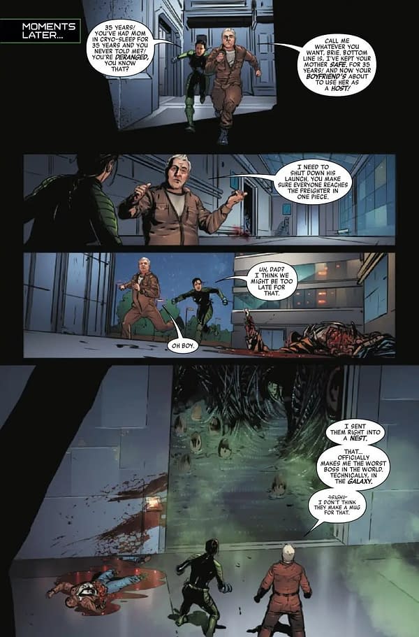 Interior preview page from ALIENS: WHAT IF #5 PHIL NOTO COVER