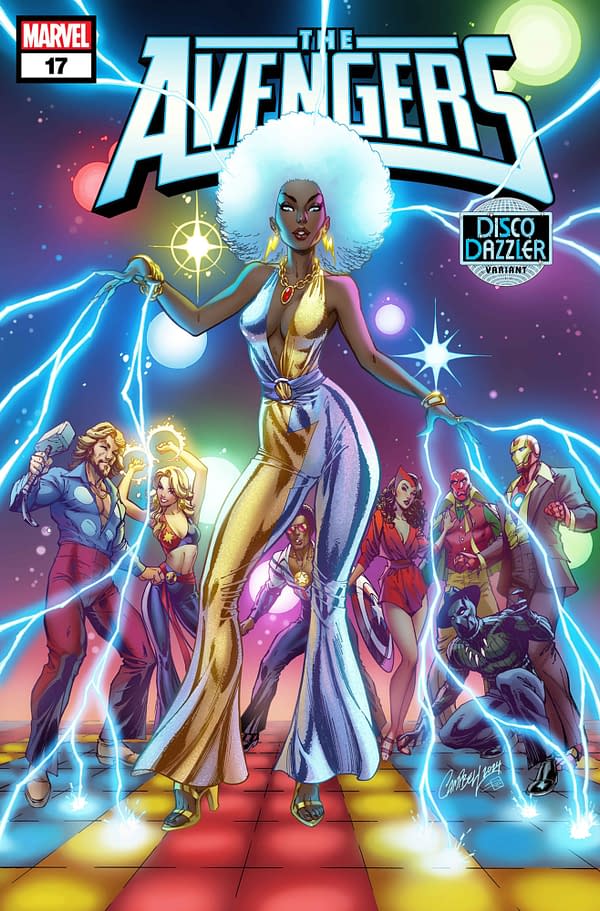 Cover image for AVENGERS #17 J. SCOTT CAMPBELL DISCO DAZZLER VARIANT [DPWX]