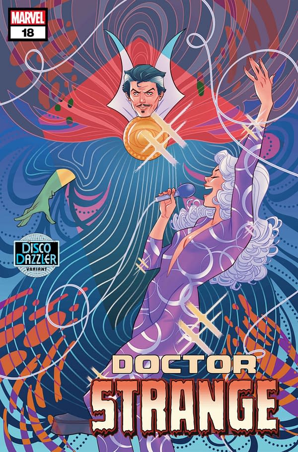 Cover image for DOCTOR STRANGE #18 MARGUERITE SAUVAGE DISCO DAZZLER VARIANT