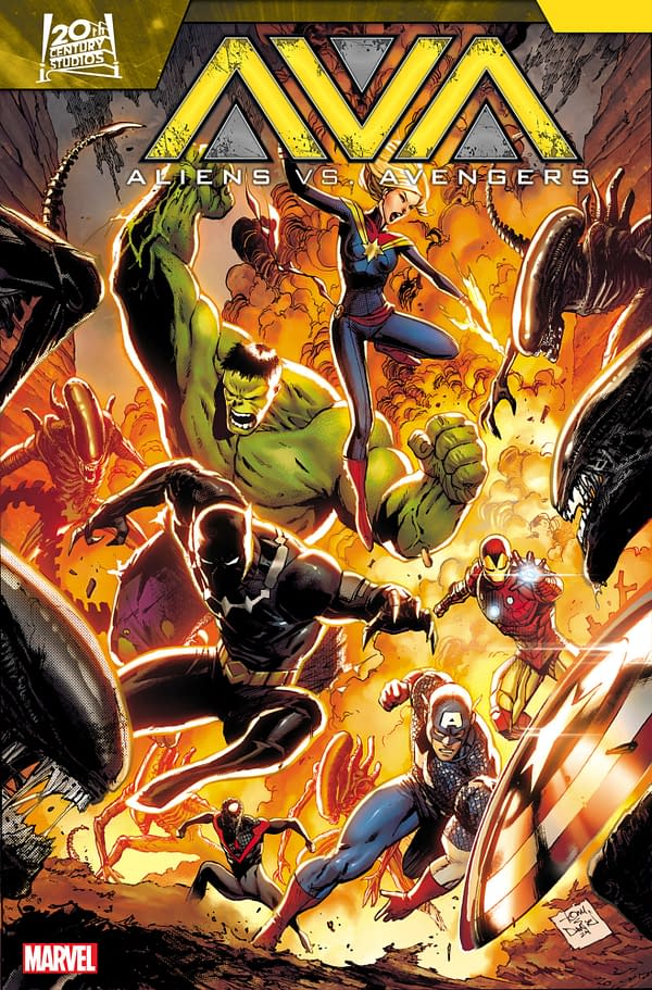 Cover image for ALIENS VS. AVENGERS #1 TONY DANIEL VARIANT