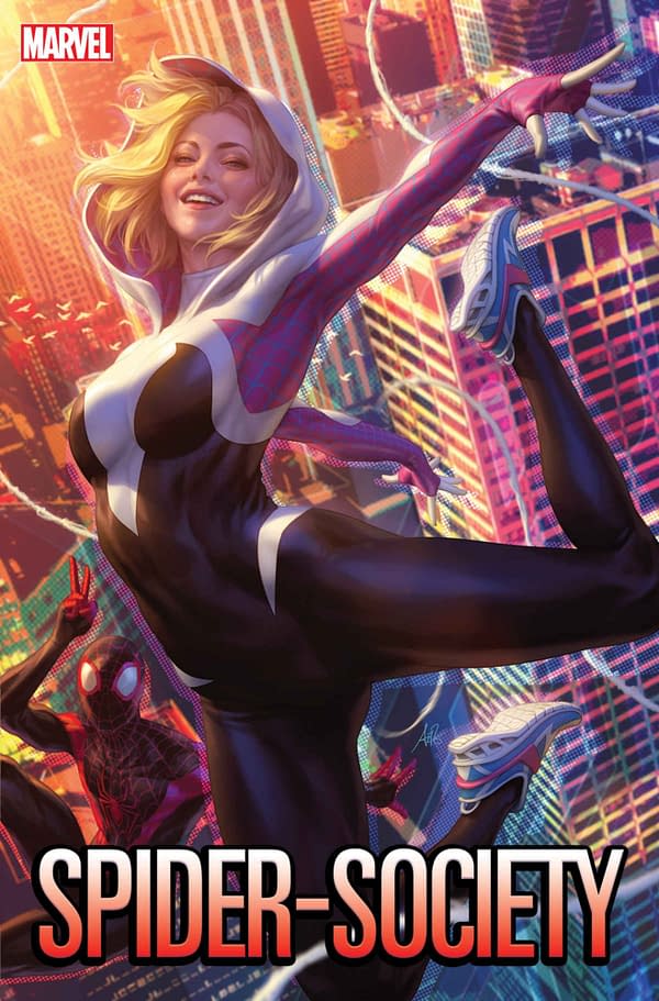 Cover image for SPIDER-SOCIETY #1 ARTGERM SPIDER-GWEN VARIANT