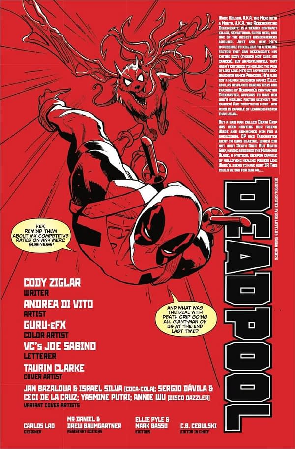 Interior preview page from DEADPOOL #5 TAURIN CLARKE COVER