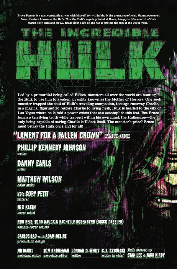 Interior preview page from INCREDIBLE HULK #15 NIC KLEIN COVER