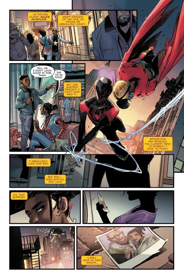 Interior preview page from MILES MORALES: SPIDER-MAN #23 FEDERICO VICENTINI COVER