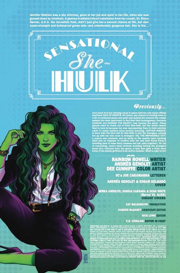 Interior preview page from SENSATIONAL SHE-HULK #10 ANDRES GENOLET COVER