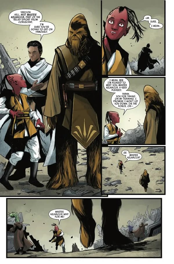 Interior preview page from STAR WARS: THE ACOLYTE KELNACCA #1 PHIL NOTO COVER