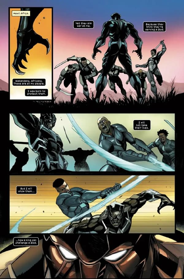 Interior preview page from ULTIMATE BLACK PANTHER #7 STEFANO CASELLI COVER