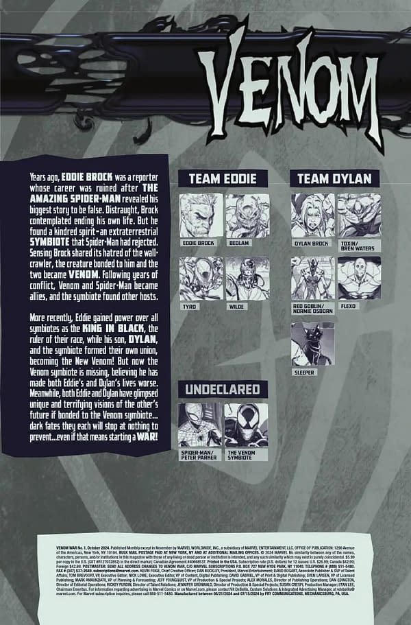 Interior preview page from VENOM WAR #1 IBAN COELLO COVER