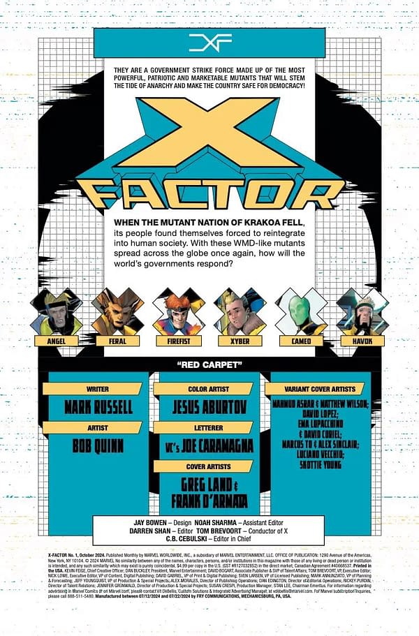 Interior preview page from X-FACTOR #1 GREG LAND COVER