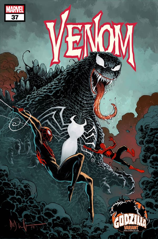 Cover image for VENOM #37 DAVE WACHTER GODZILLA VARIANT [VW]