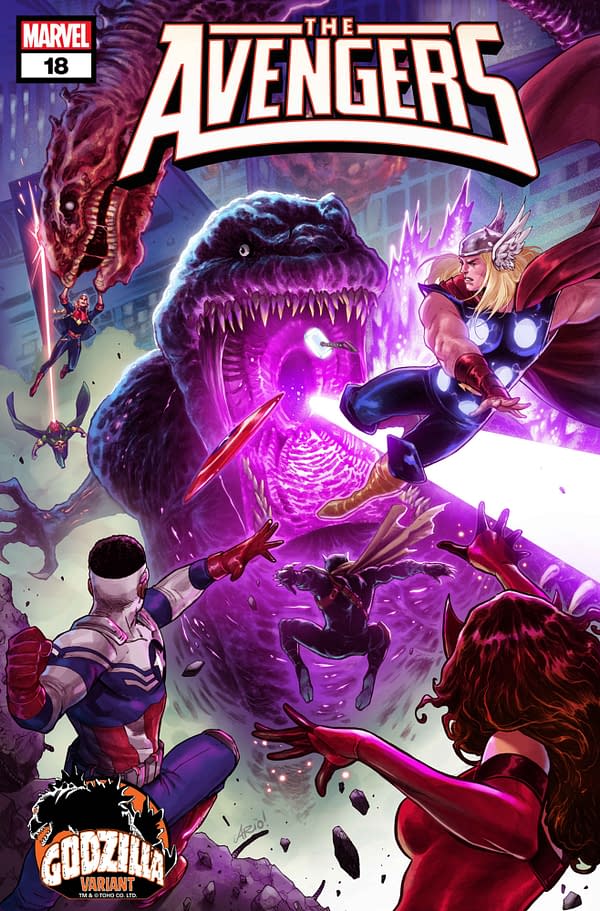 Cover image for AVENGERS #18 ARIO ANINDITO GODZILLA VARIANT