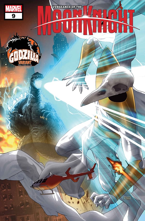 Cover image for VENGEANCE OF THE MOON KNIGHT #9 TAURIN CLARKE GODZILLA VARIANT