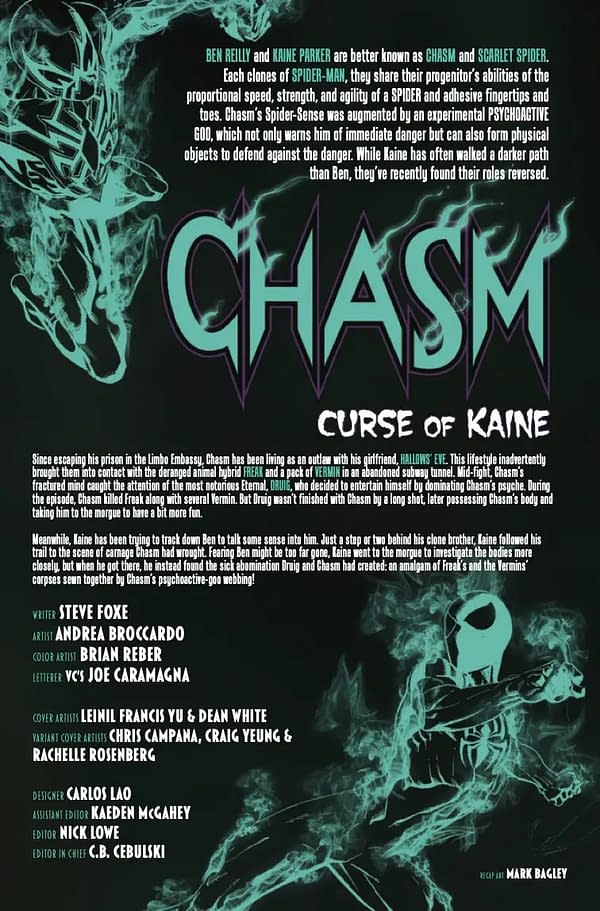 Interior preview page from CHASM: CURSE OF KAINE #2 LEINIL YU COVER