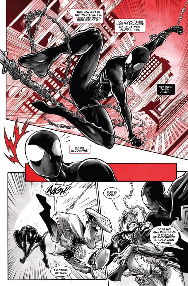 Interior preview page from SPIDER-MAN: BLACK SUIT AND BLOOD #2 GIUSEPPE CAMUNCOLI COVER