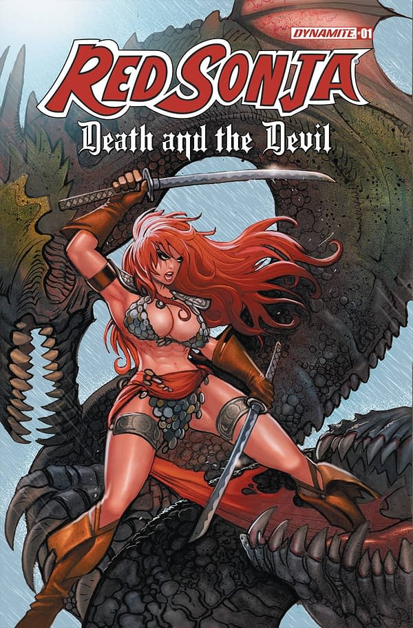 Cover image for RED SONJA DEATH AND THE DEVIL #1 CVR C MORITAT