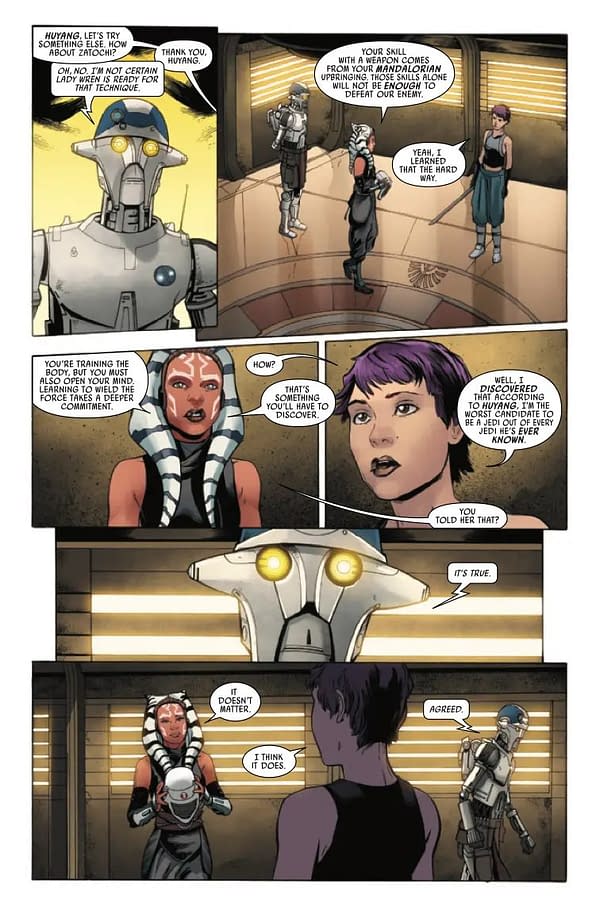 Interior preview page from STAR WARS: ASHOKA #3 PHIL NOTO COVER