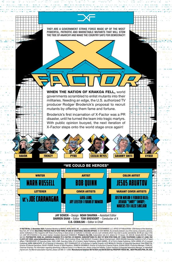 Interior preview page from X-FACTOR #2 GREG LAND COVER