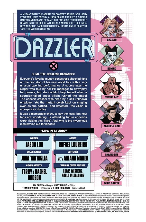 Interior preview page from DAZZLER #2 TERRY DODSON COVER