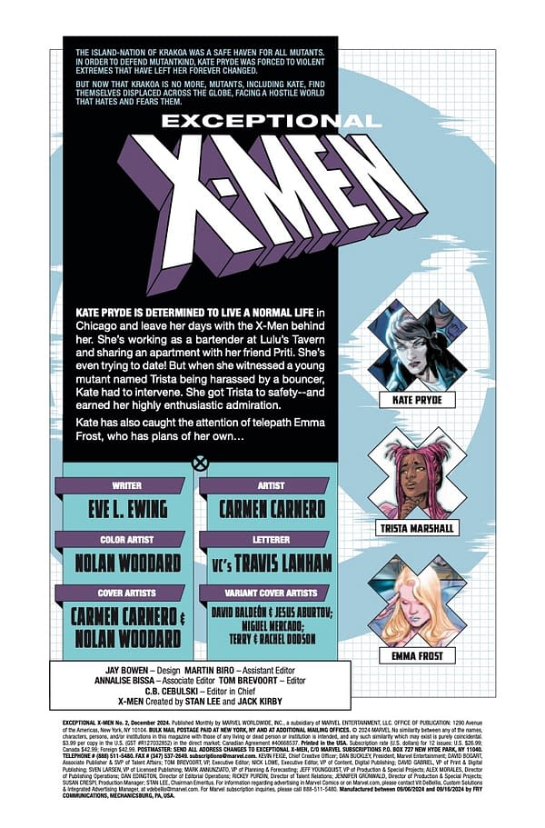 Interior preview page from EXCEPTIONAL X-MEN #2 CARMEN CARNERO COVER