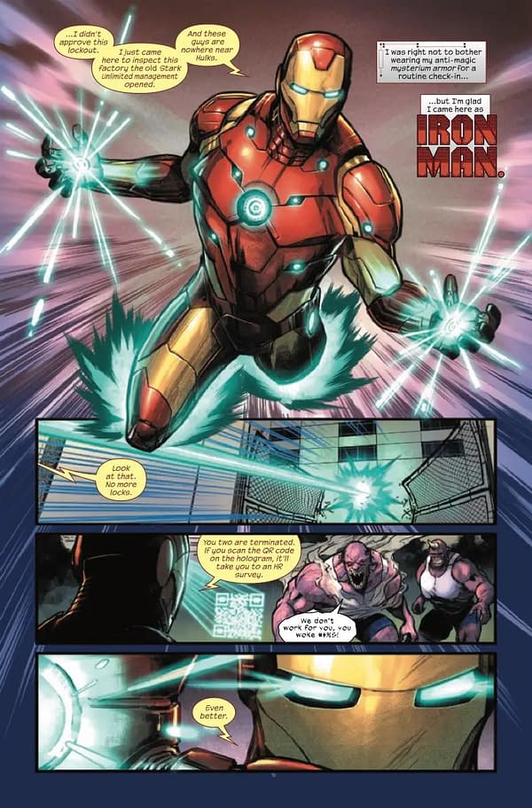 Interior preview page from IRON MAN #1 YASMINE PUTRI COVER