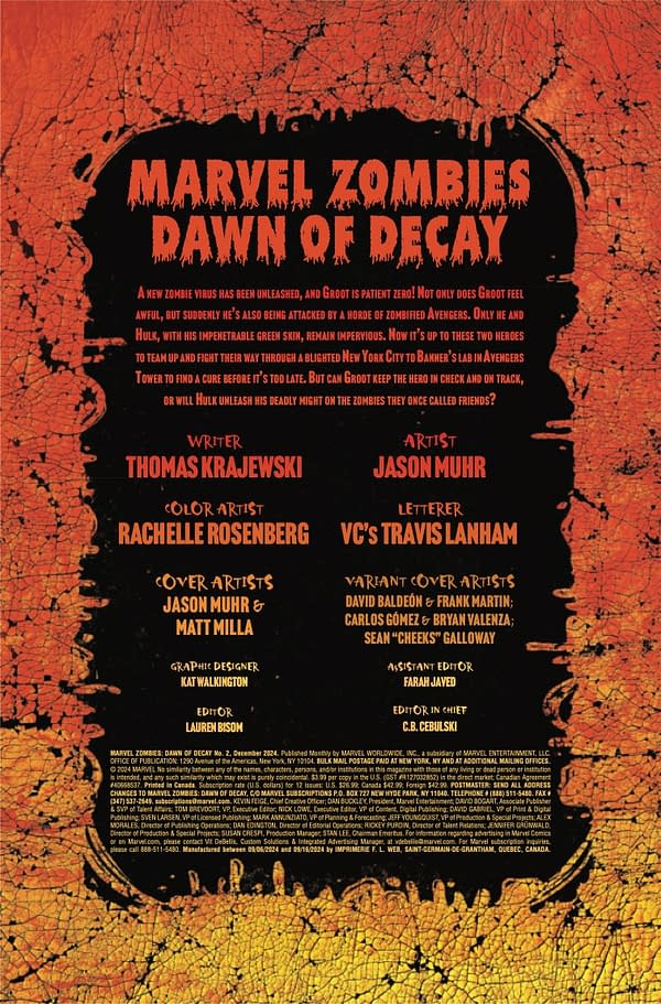 Interior preview page from MARVEL ZOMBIES: DAWN OF DECAY #2 JASON MUHR COVER