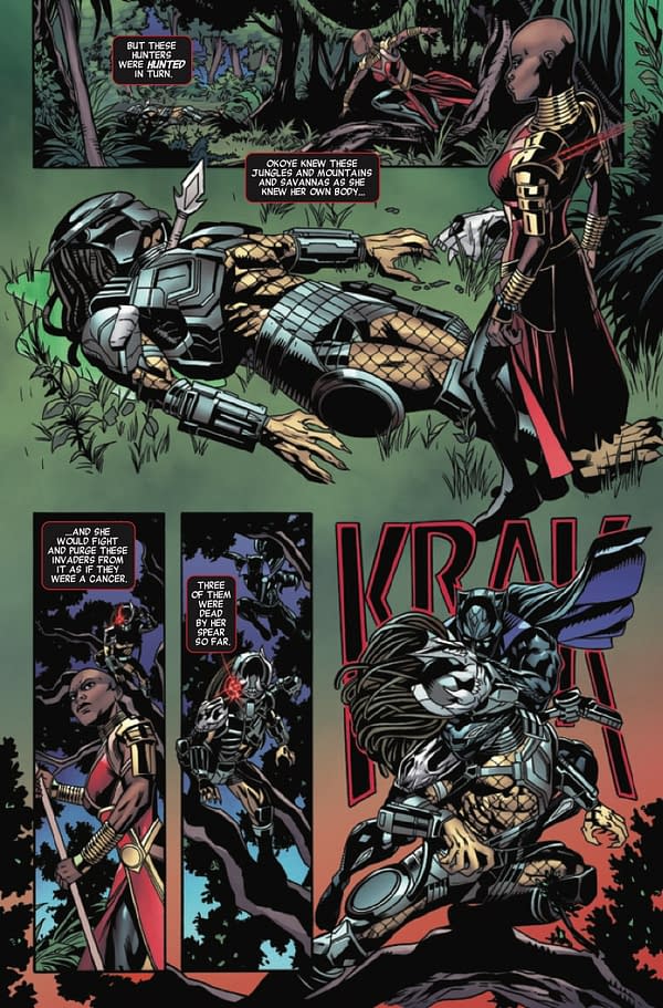 Interior preview page from PREDATOR VS BLACK PANTHER #3 KEN LASHLEY COVER