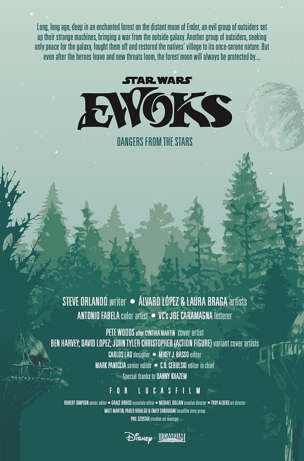 Interior preview page from STAR WARS: EWOKS #1 PETE WOODS COVER