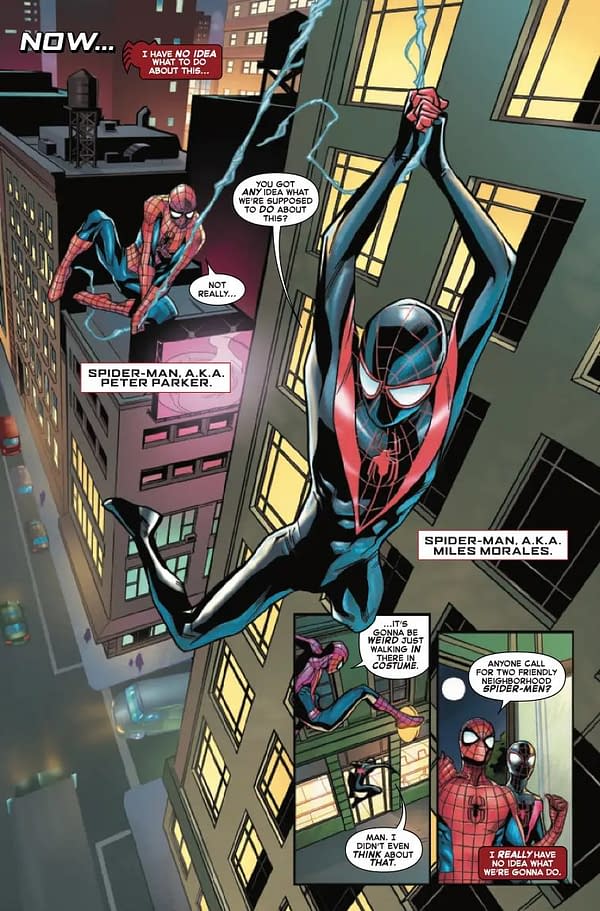 Interior preview page from SPECTACULAR SPIDER-MEN #9 EMILIO LAISO COVER