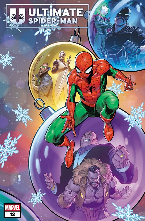 Cover image for ULTIMATE SPIDER-MAN #12 PACO MEDINA WINTER HOLIDAY VARIANT