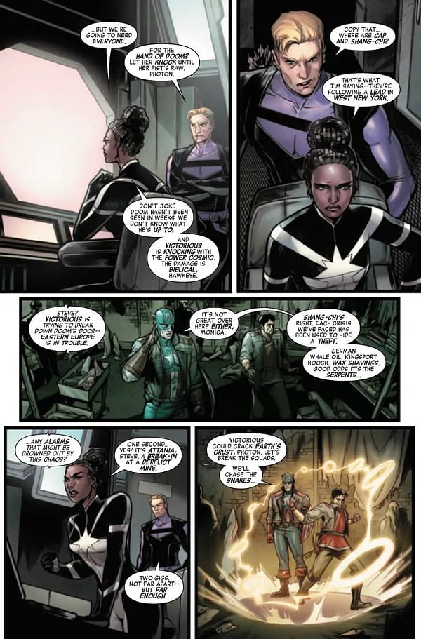 Interior preview page from AVENGERS ASSEMBLE #4 LEINIL YU COVER